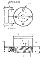 Compression Flat Load Cells - Dimensions